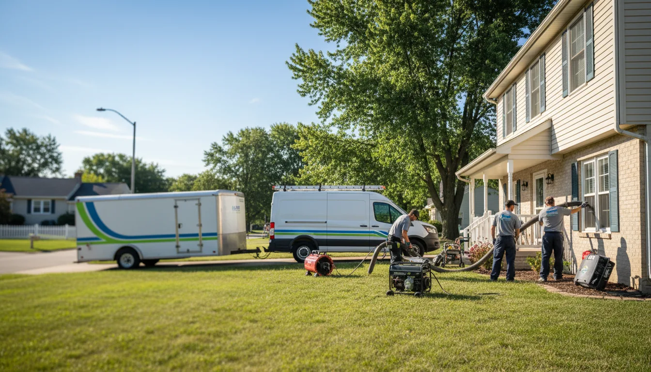 Flooded Basement Restoration And Cleanup With Repair in Claremont, IL near me
